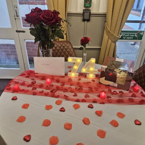 Couple celebrating their 74th wedding anniversary at Nightingale Care Home