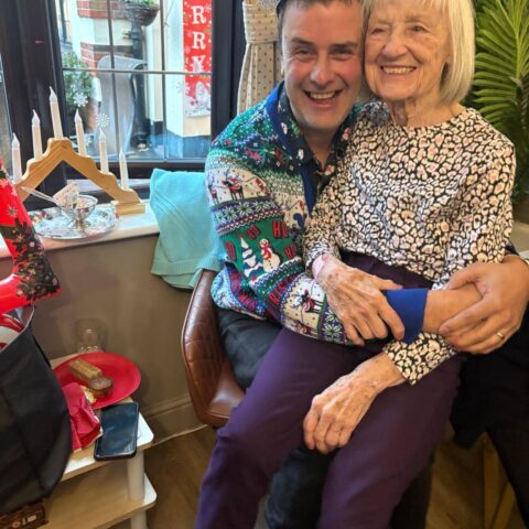 Residents, families and staff enjoying the Christmas Party at Nightingale Care Home