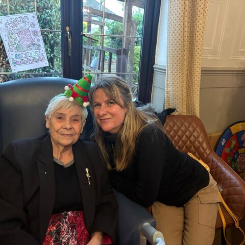 Residents, families and staff enjoying the Christmas Party at Nightingale Care Home