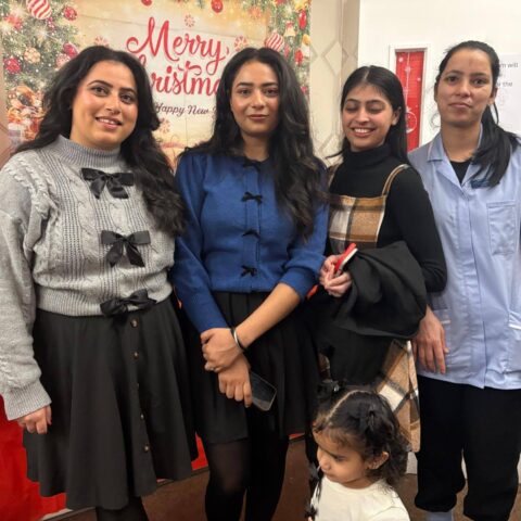 Residents, families and staff enjoying the Christmas Party at Nightingale Care Home