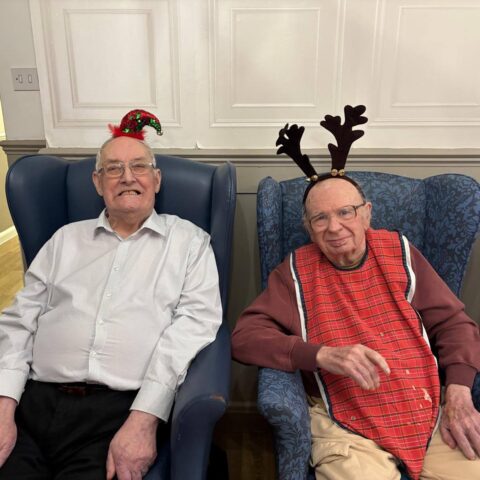 Residents gathered for a festive Christmas celebration at Nightingale House