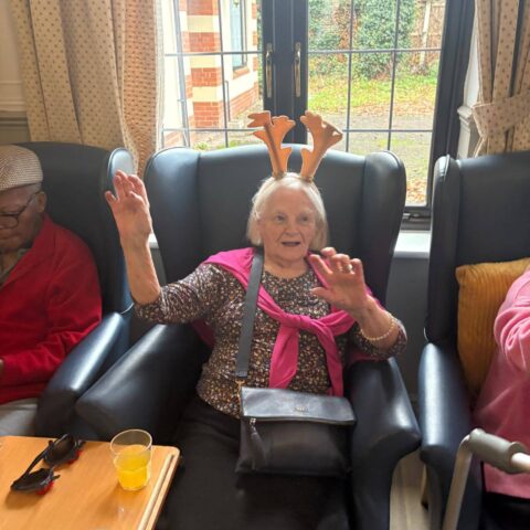 Festive gathering at Nightingale House during the Christmas party celebration