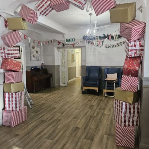 Christmas season scene at Nightingale House care home