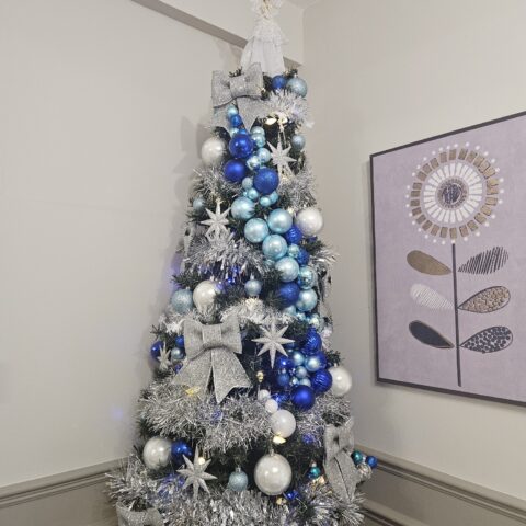 Festive Christmas setting at Nightingale House during the holiday season
