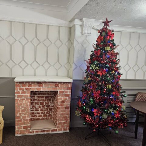Christmas decorations creating a festive atmosphere at Nightingale House