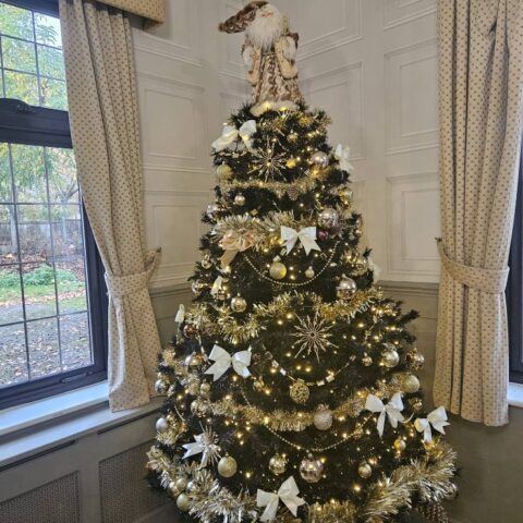 Seasonal Christmas display inside Nightingale House