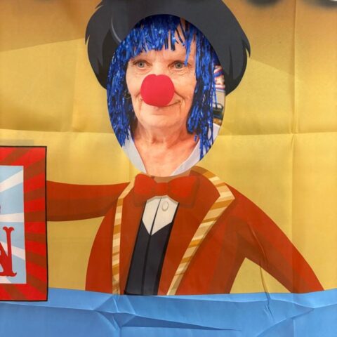 Residents enjoying the circus performance at Nightingale Care Home