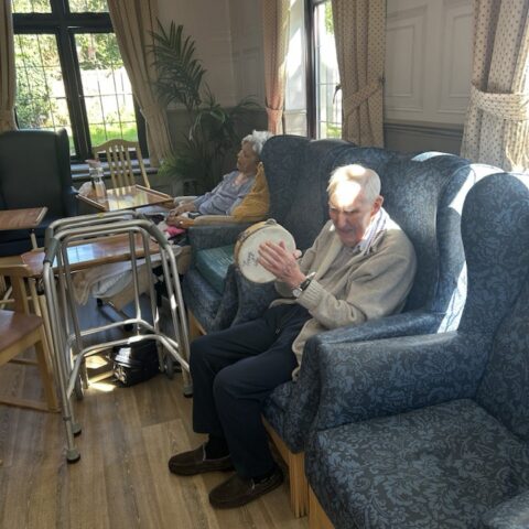 Residents enjoying a fun Circus Day event at Nightingale Care Home