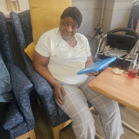 Residents and staff taking part in Sponsored PJ Day at Nightingale House