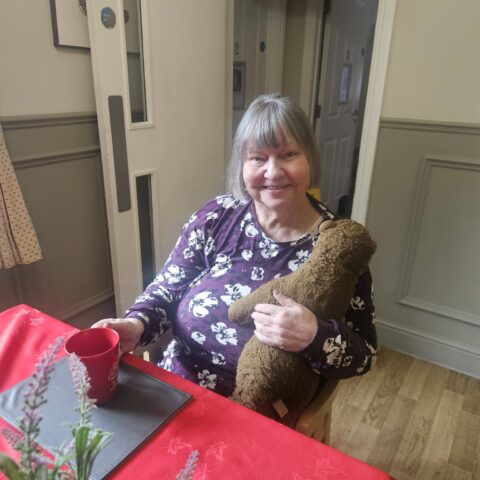 Residents and staff taking part in Sponsored PJ Day at Nightingale House
